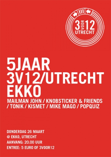 5 jaar 3VOOR12/Utrecht