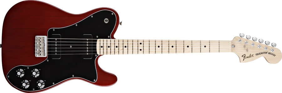 Fender Telecaster Classic Player Deluxe Black Dove Crimson Red Transparant Maple Neck
